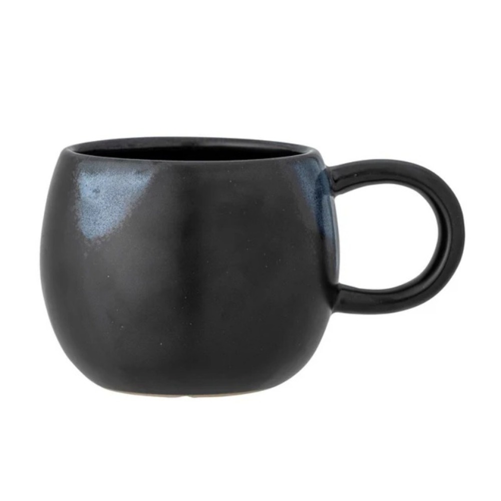 Bloomingville Elia Mug Blue Stoneware Orb Mug Glaze Accents NWOT